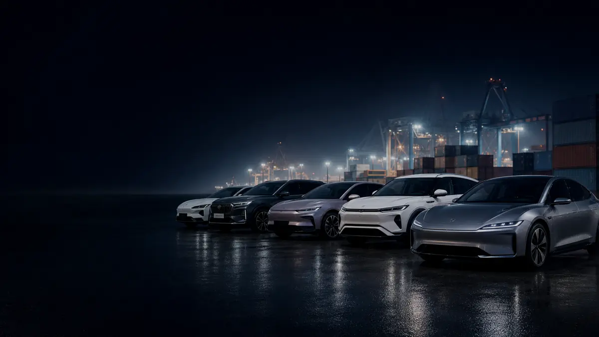 Inspected used cars prepared for export from China